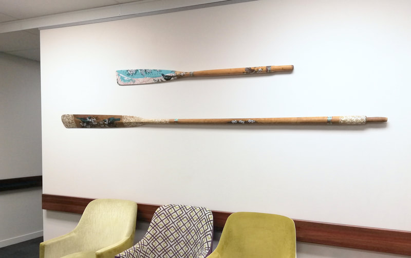 Two Justine Hawksworth Oars- Installed in Office | Commercial Collection