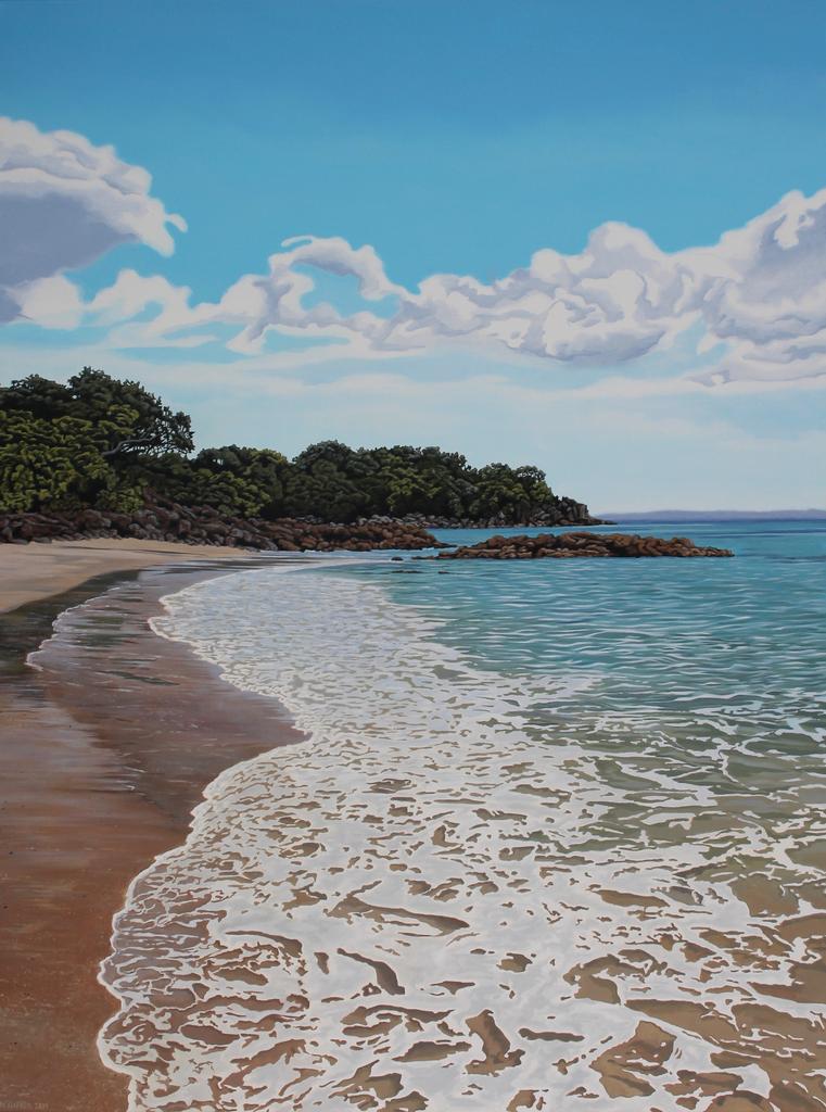 Maria Napier, "Langs Beach", Acrylic on Canvas, 750 x 1000mm, 2019