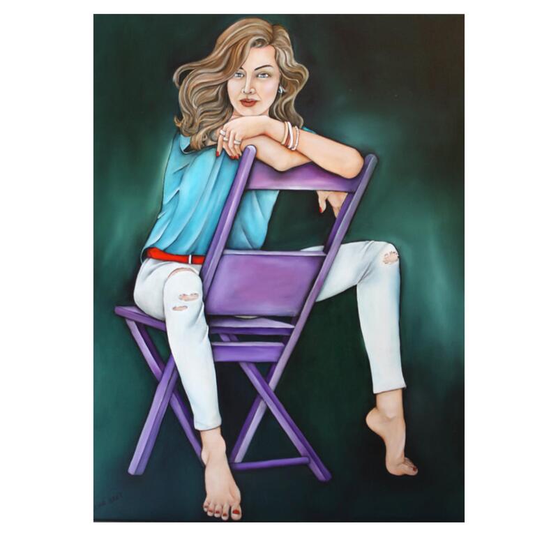 Lauryne Hart, "Lean", Acrylic on Canvas
1000 x 750mm, 2020