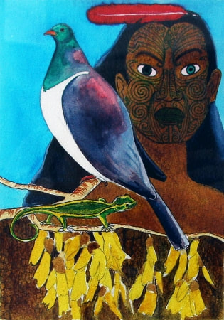 "Maui II", By Robyn Kahukiwa