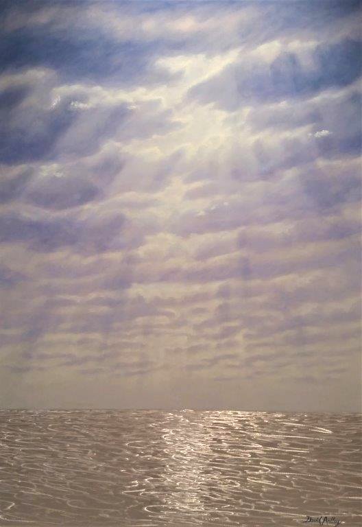 David Ardley, "Light in the Sky", Mussini Resin Oil on Aluminium, 800 x 1150mm, 2019, SOLD