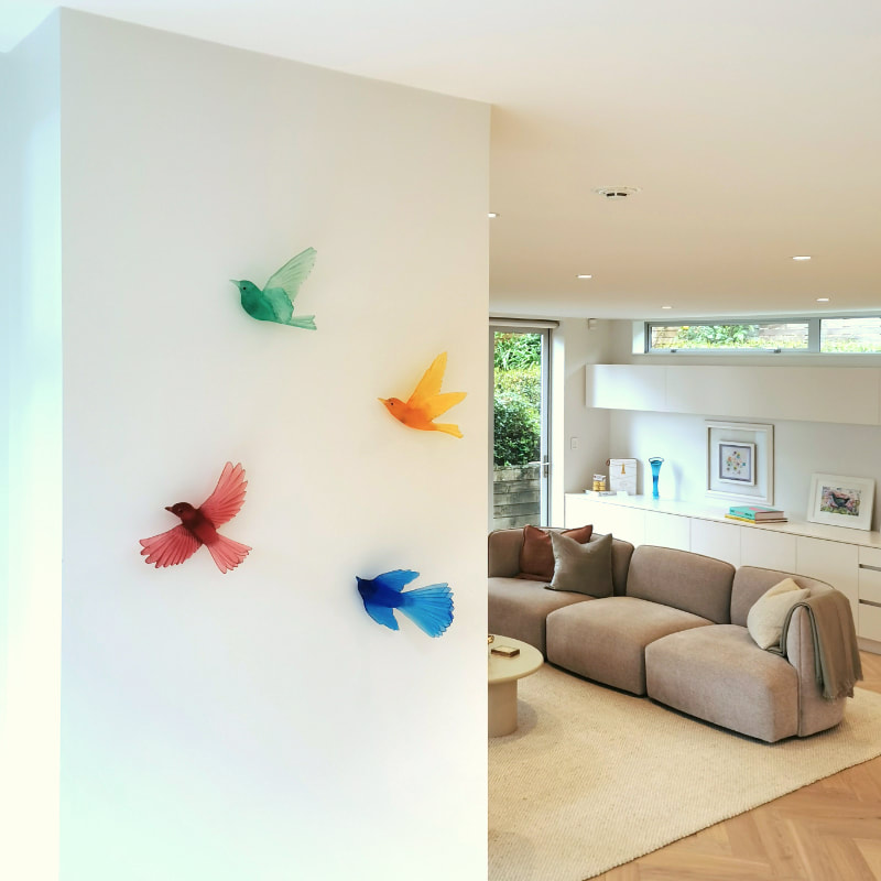 Lukeke Design | Glass Bird Flock Display