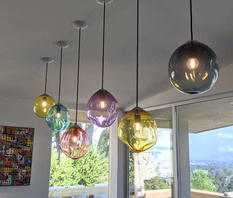 Buy New Zealand Made Glass Lights, Lukeke Design Glass Lights, Coloured Glass