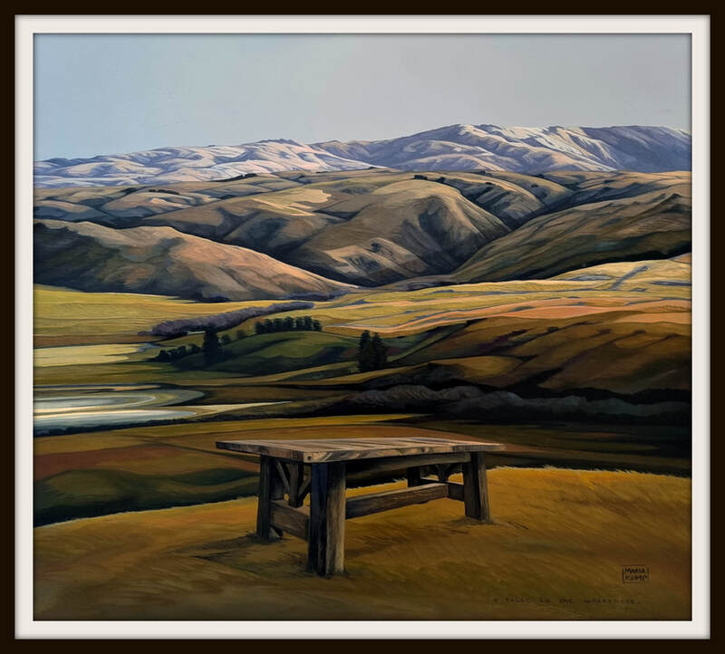 Maria Kemp- "A Table in the Wilderness", Oil on Board, 800 x 900mm (Artwork Size), Archival Framed, 2021