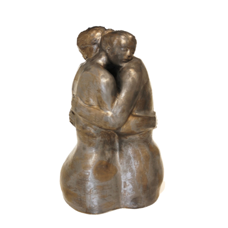 Mariska De Jager, "Embrace", Ceramic Sculpture, 400 x 200 x 200mm, 2020