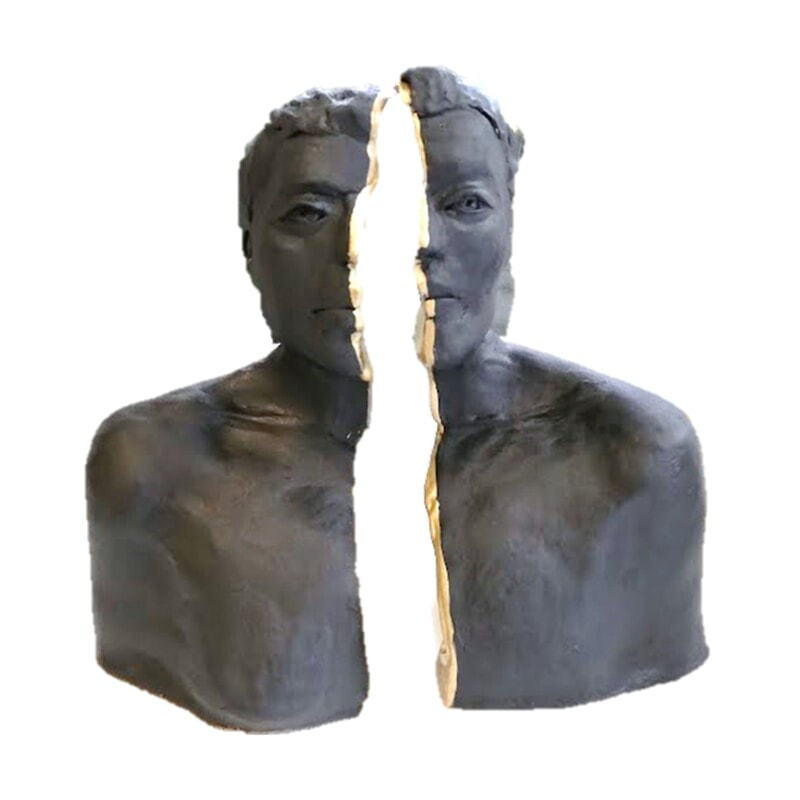 Mariska De Jager- "My Better Half", Hand Built Ceramic Sculpture, 25cm H x 30cm W, 2022
