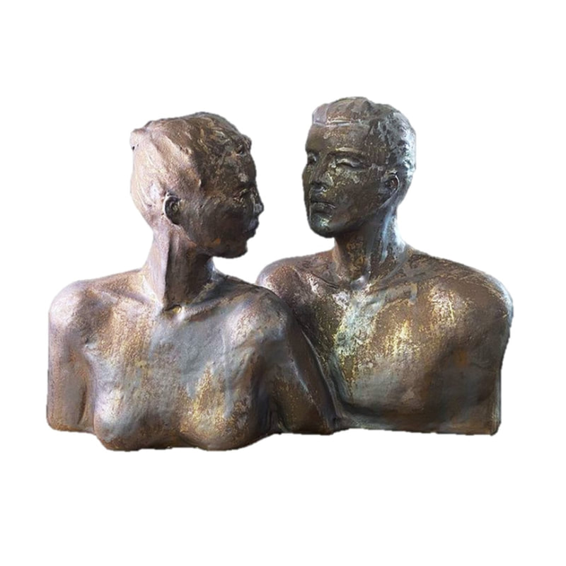 Mariska De Jager- "Together", Hand Built Ceramic Sculpture, 270 x 300mm, 2022