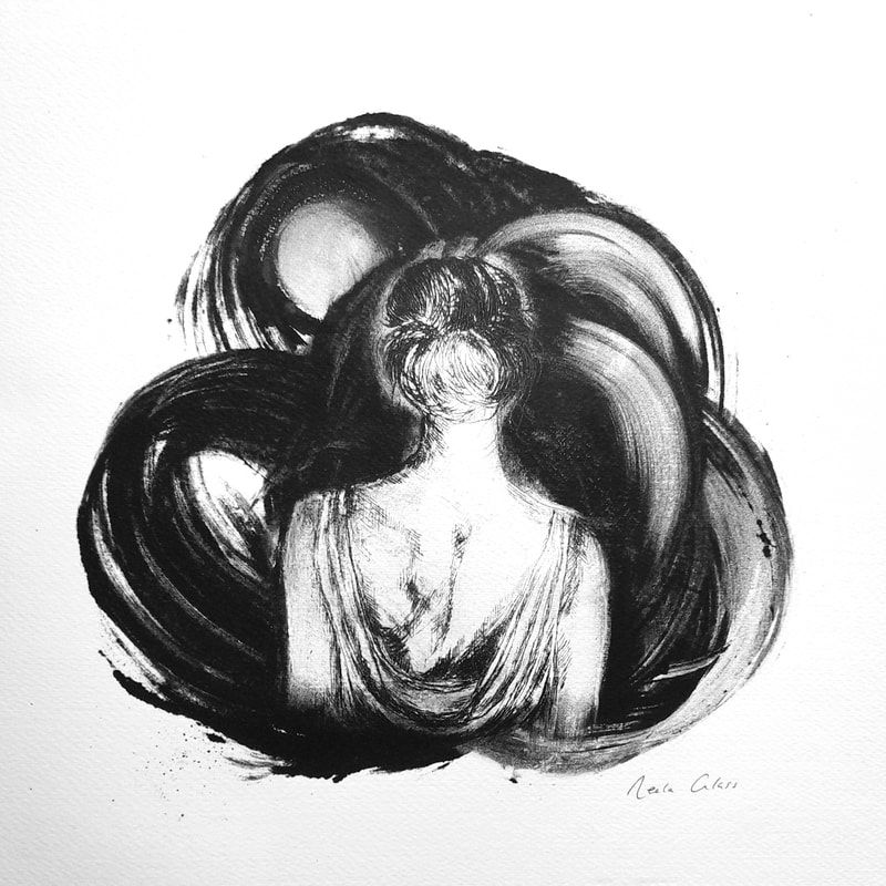 Neala Glass, "Calm in the Chaos IV", Etching and Monotype on Cotton Rag, Artwork Size 300 x 300mm, Framed Size 440 x 440mm, 2023