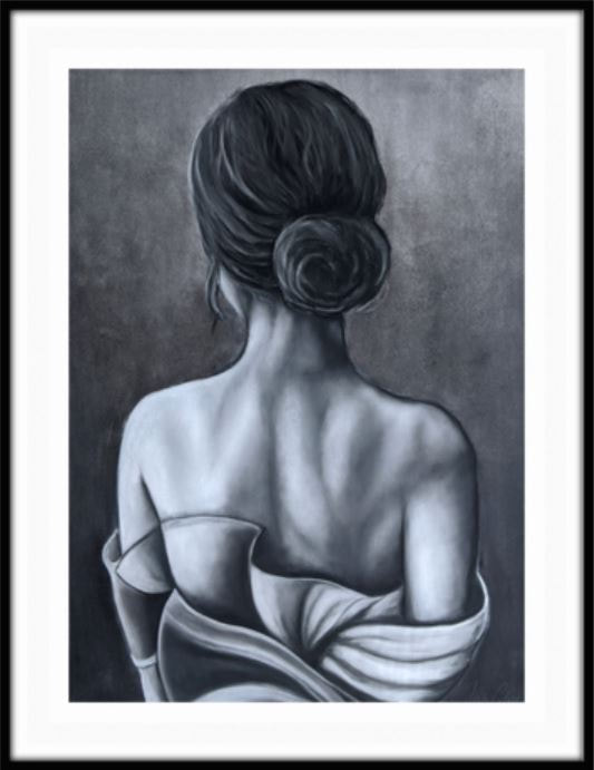 Neala Glass- "Presence", Charcoal and Pastel on Paper Framed, 830 x 1150mm, 2021, SOLD