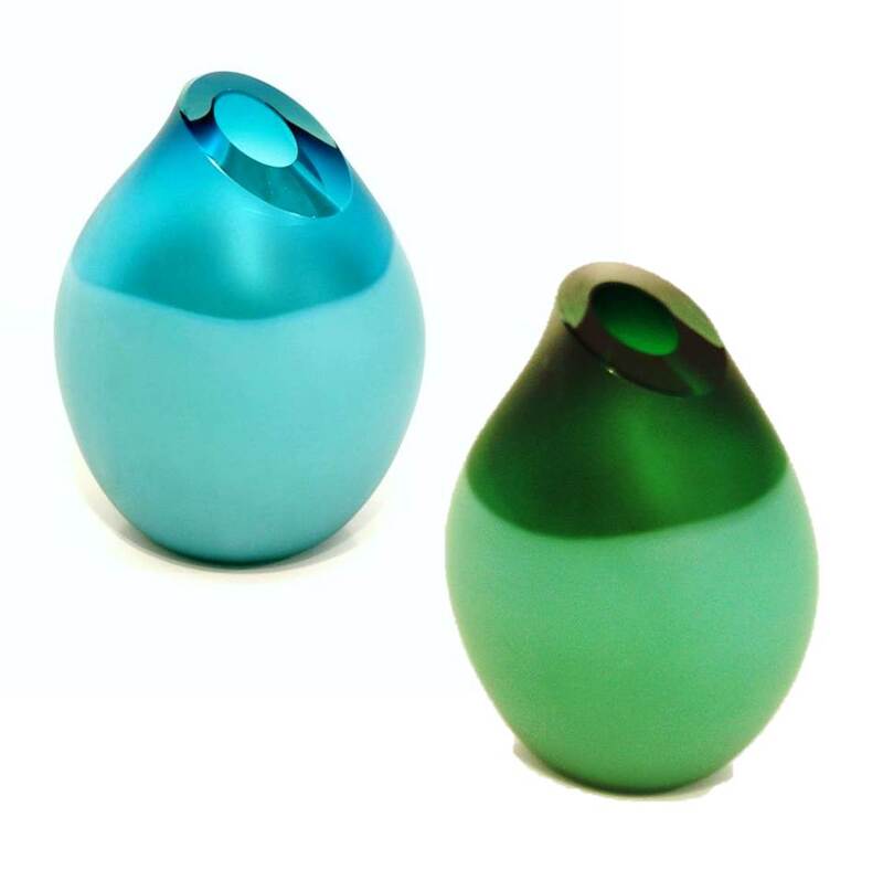 Philip Stokes- "Hot Pockets- Turquoise and Emerald", Hand Blown Glass, 220mm Height
2023, SOLD