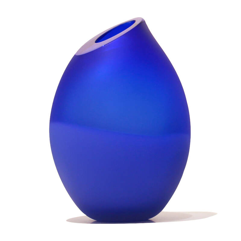 Philip Stokes, "Hot Pocket- Royal Blue", Hand Blown Glass, 220mm Height, 2023