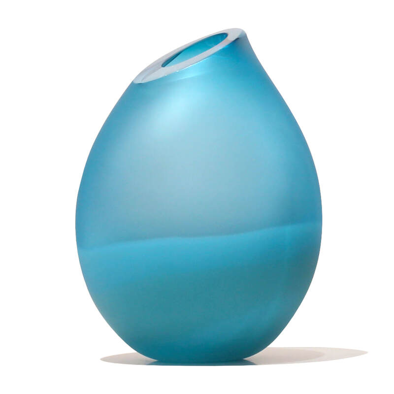 Philip Stokes, "Hot Pocket- Turquoise ", Hand Blown Glass, 220mm Height, 2023