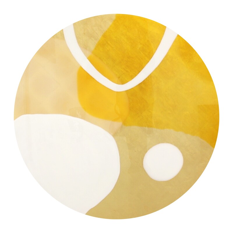 Rae West, "Spring Vibes", Resin and Gold Leaf on Board 1100mm Diameter, 2019, SOLD