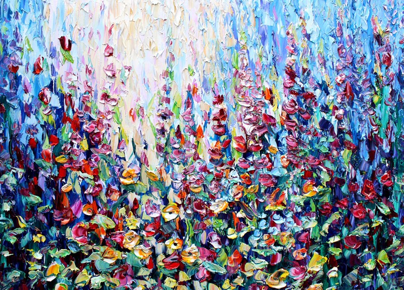 Richard Ponder- "Expression of Flowers", Oil on Canvas, 760 x 1020mm, 2020, SOLD