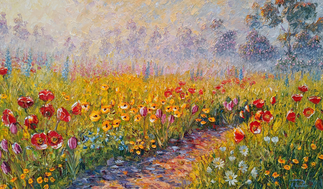Richard Ponder- "Floral Immersion", Oil on Canvas, 1520 x 910mm, 2021