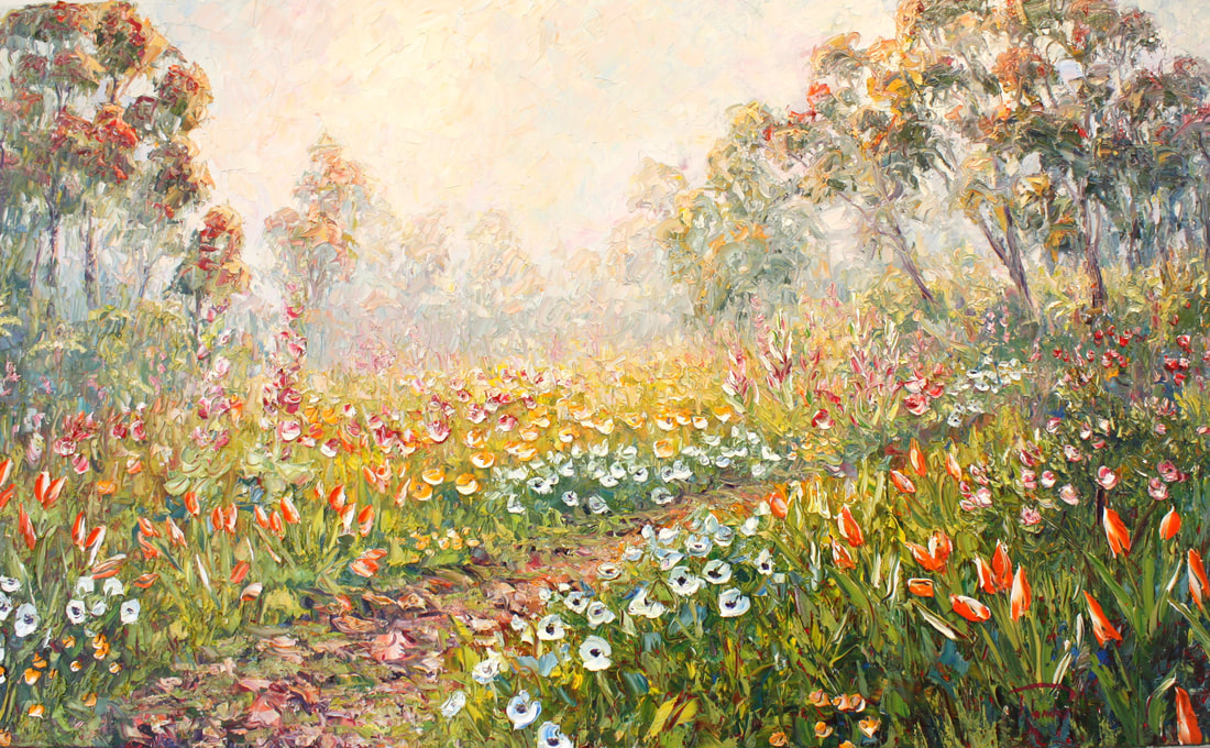 Richard Ponder- "Floral Sanctuary", Oil on Canvas, 1520 x 920mm, 2022