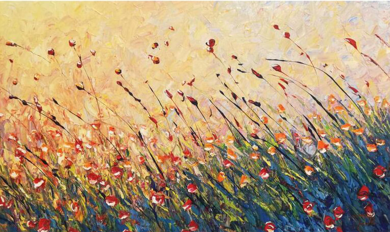Richard Ponder, "Gentle Breeze", Impasto Oil on Canvas, 910 x 1520mm, 2022