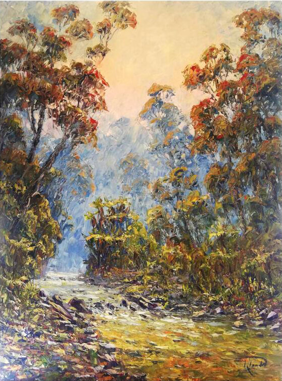 Richard Ponder, "Our Bush - Western Hutt River", Impasto Oil on Canvas, 1200 x 910mm, 2022