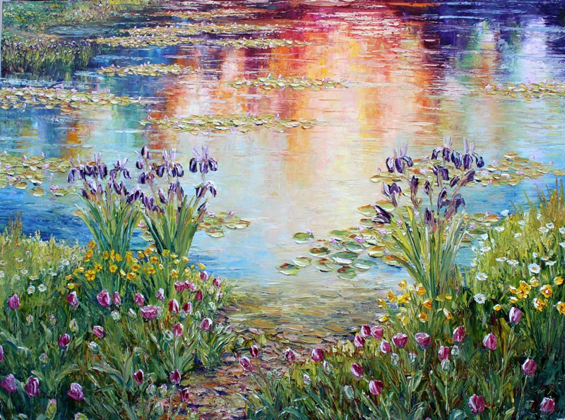 Richard Ponder- "Pond at Sunrise", Oil on Canvas, 1520 x 1220mm, 2022
