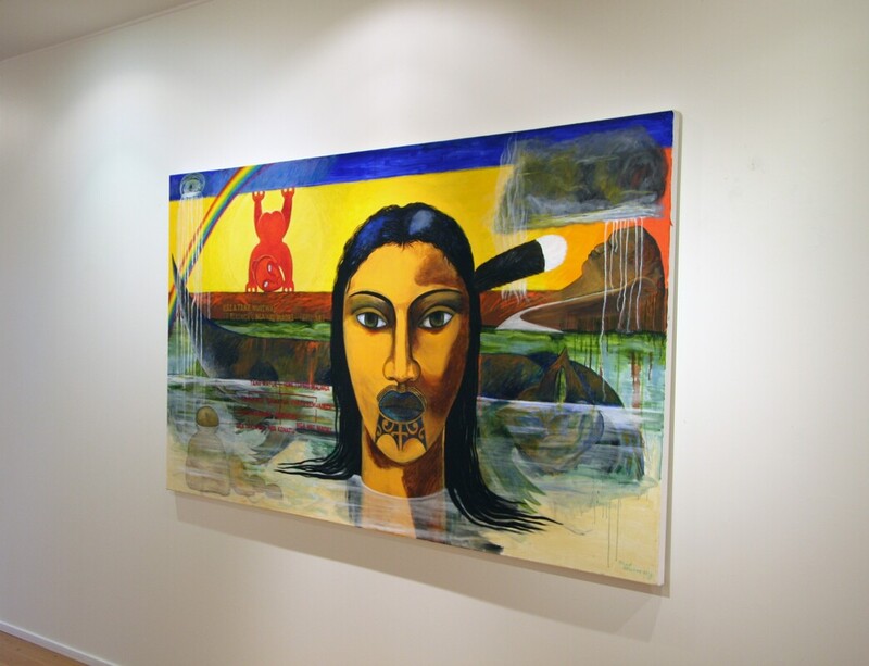 Robyn Kahukiwa, "Whakapapa of Water", 1210 x 2130mm, 2012, In Situ (Exhibition Nga Atua, 2012)