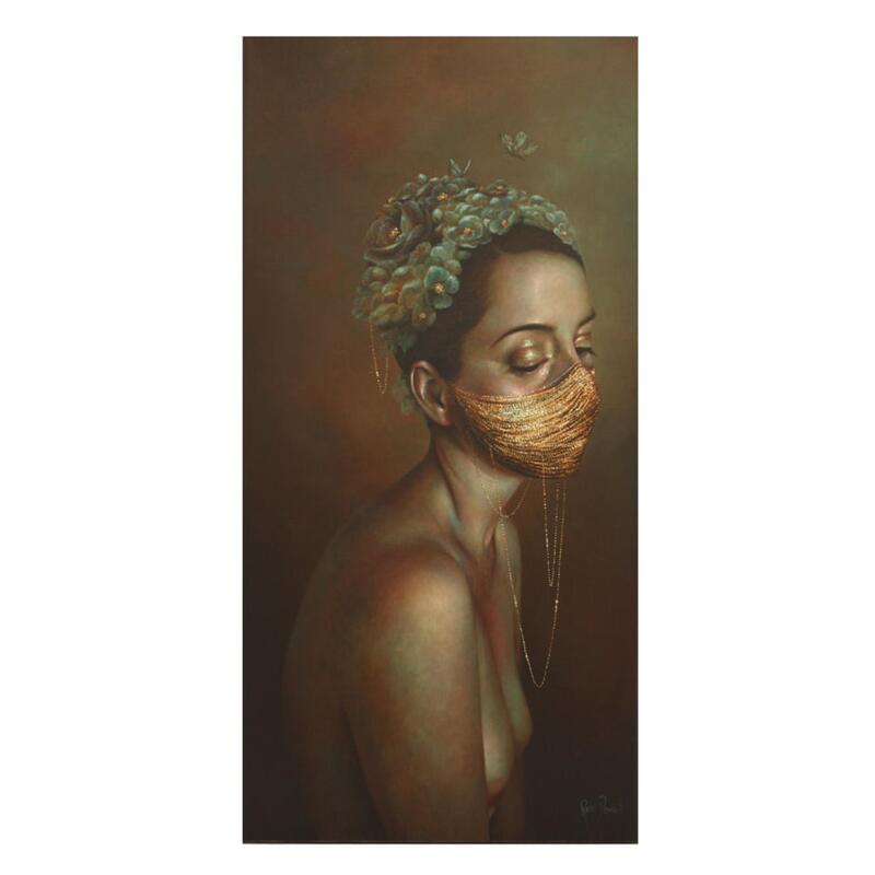 Rozi Demant, "Butterflies", Acrylic on Canvas, 620 x 300mm, 2021