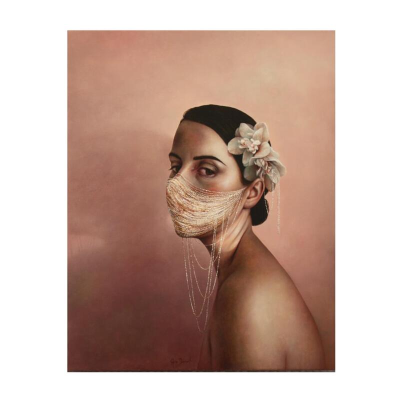 Rozi Demant, "Pearls", Acrylic on Canvas, 500 x 400mm, 2021