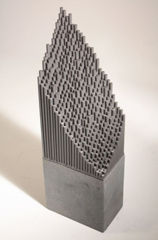 Sebastien Jaunas- "Falling Shade", Steel, Basalt, 90 x 19 x 30 cm,