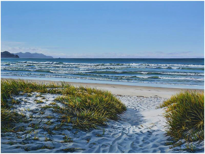 Shirley Cresswell, "Afternoon Breeze (Matarangi)", Acrylic on Canvas, 1010 x 760mm, 2022