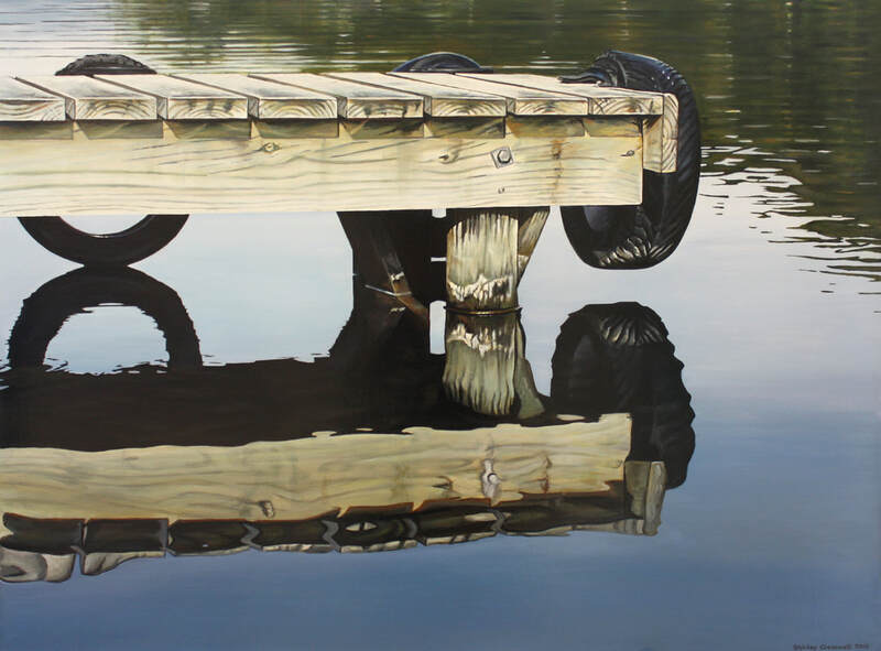 Shirley Cresswell- "Still Water Reflection", Acrylic on Canvas, 1000 x 760mm