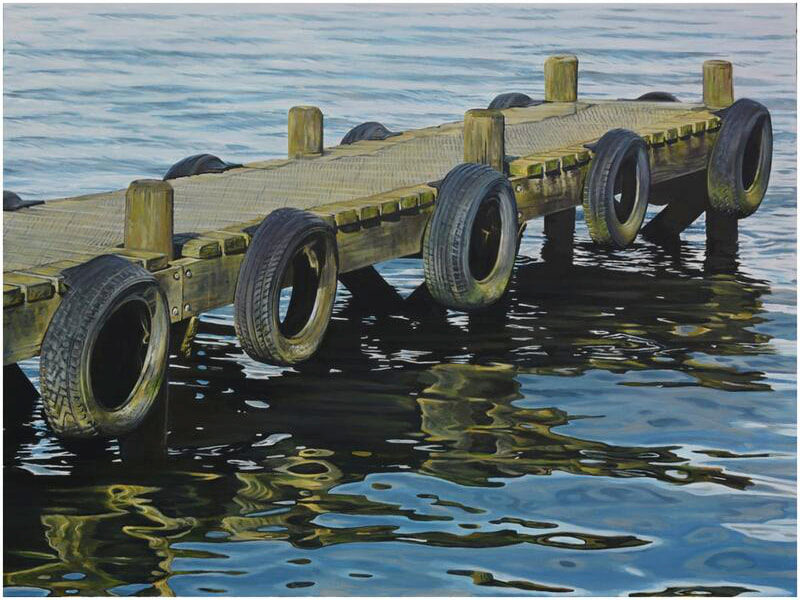 Shirley Cresswell, "Tread n Water", Acrylic on Canvas, 1200 x 910mm, 2022
