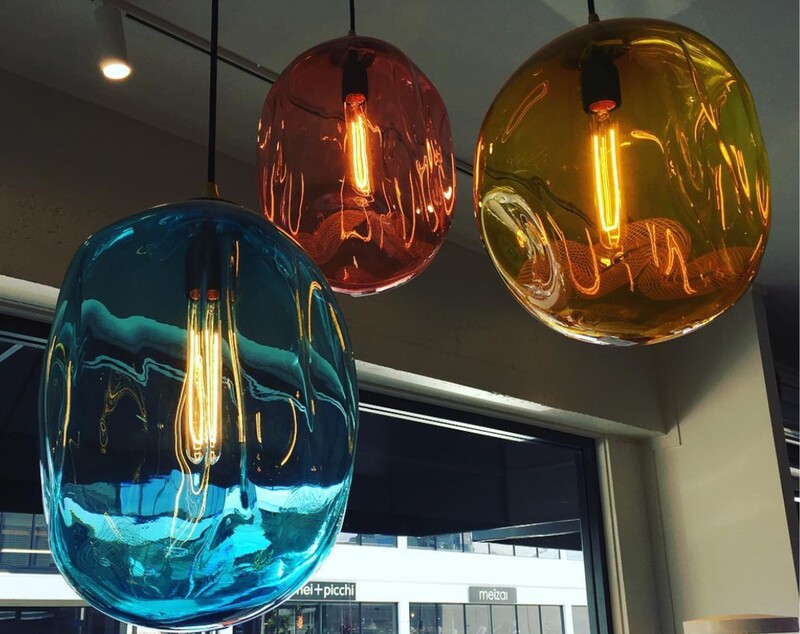 Buy New Zealand Made Glass Lights, Lukeke Design Glass Lights, Coloured Glass