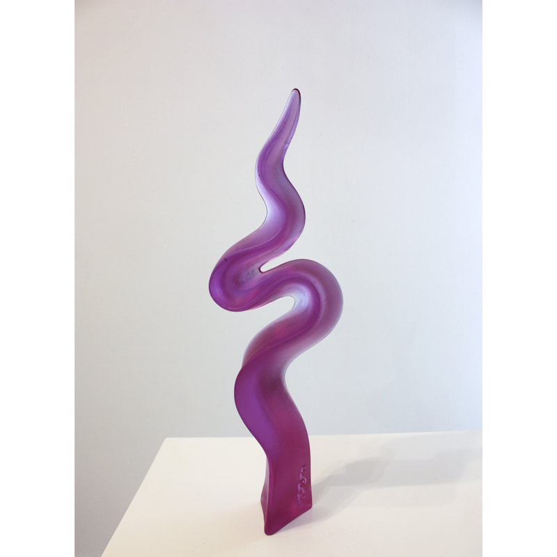 Sofia Athineou, "Small Dream Series (Hyacinth)", Cast Glass, H 380 mm x W 100 x D 600mm, SOLD