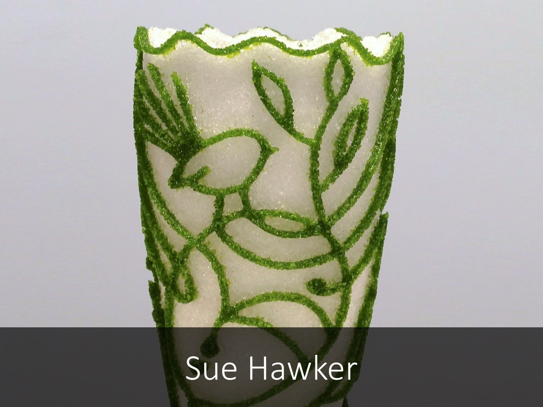 Sue Hawker Glass at Black Door Gallery, buy Sue Hawker Pate de verre glass, powdered glass by Sue HawkerPicture