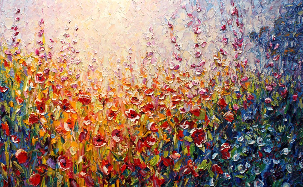 Richard Ponder "Floral Abundance", Impasto Oil on Canvas, 1520 x 910mm, 2020, SOLD