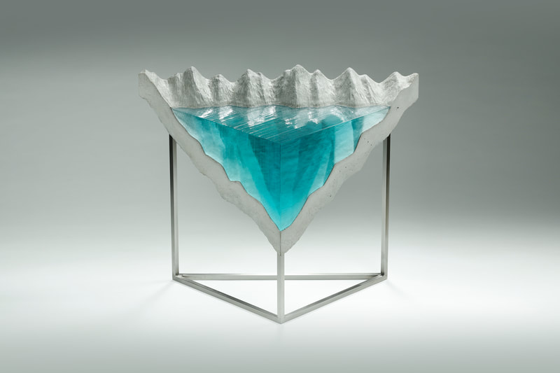 Ben Young- Tomorrow’s Reflection, Float Glass, Cast Concrete and Steel, H 43 x W 53 x D 27cm