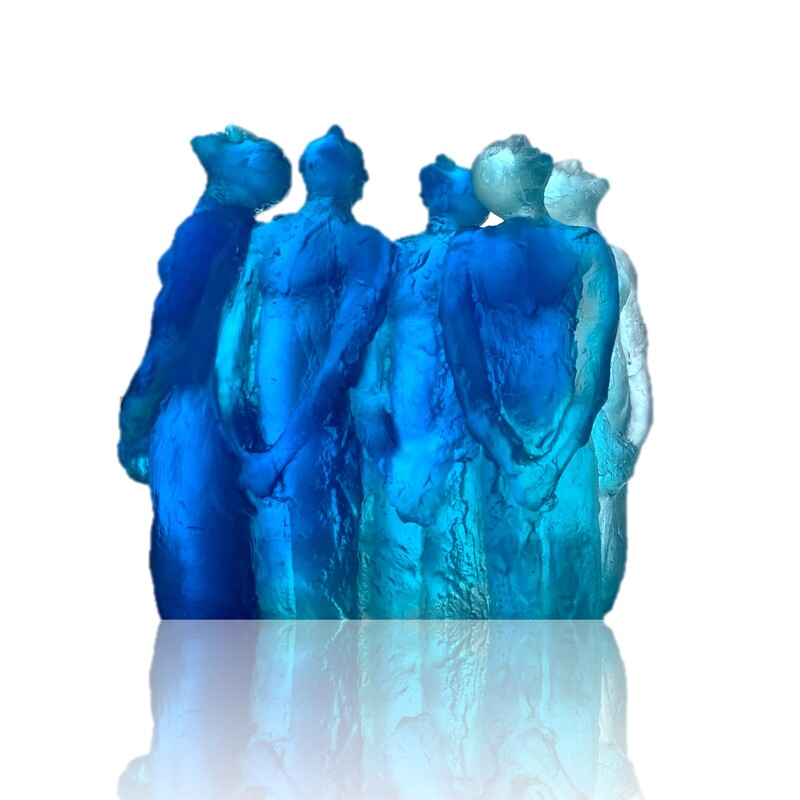 Graeme Hitchcock- "Where Two or Three are Gathered", Cast Glass, approx 200 x 200 x 100mm, 2021, SOLD